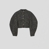 Rotate Boucle Short Jacket Gray Pinstripe