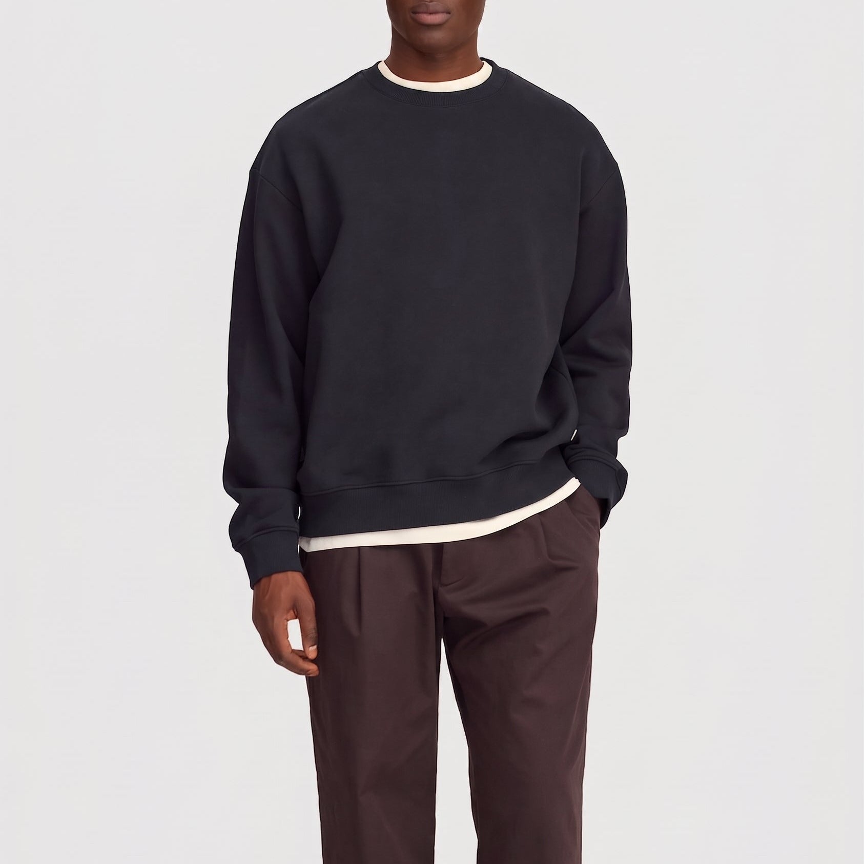 NN07 David Crew 3014 Sweater Black