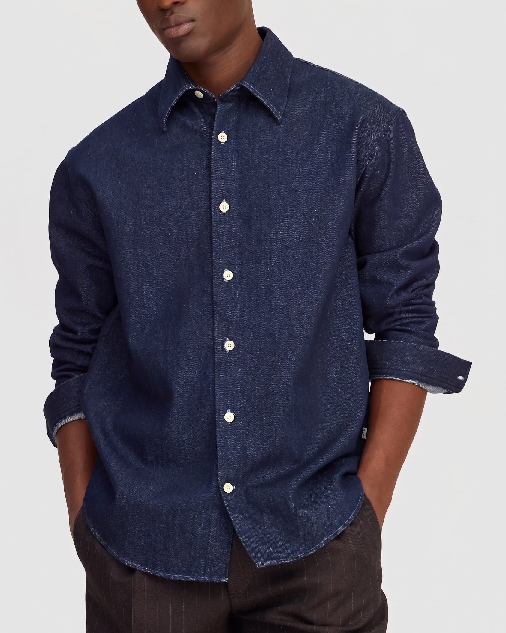 NN07 Casper 50033 Shirt Dark Rinse Denim