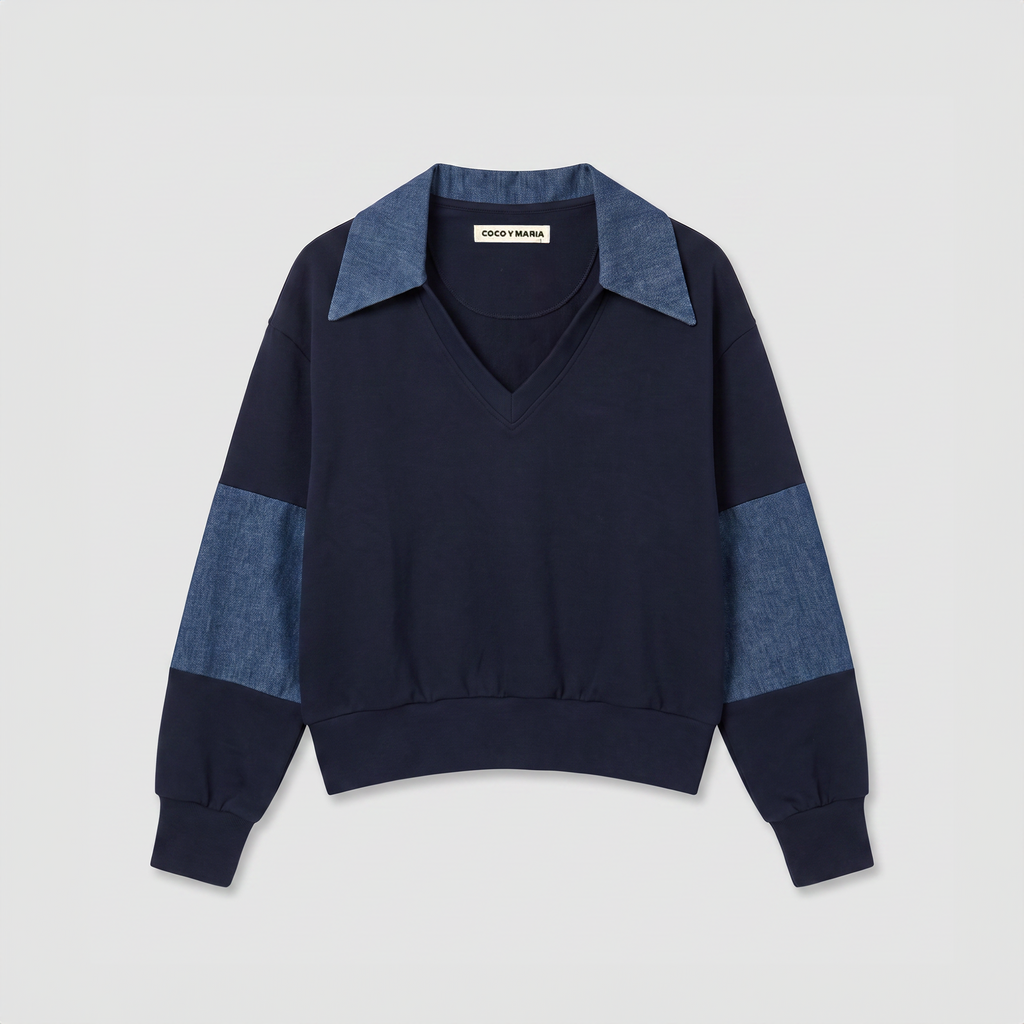 Coco y Maria Loma Polo Navy Denim