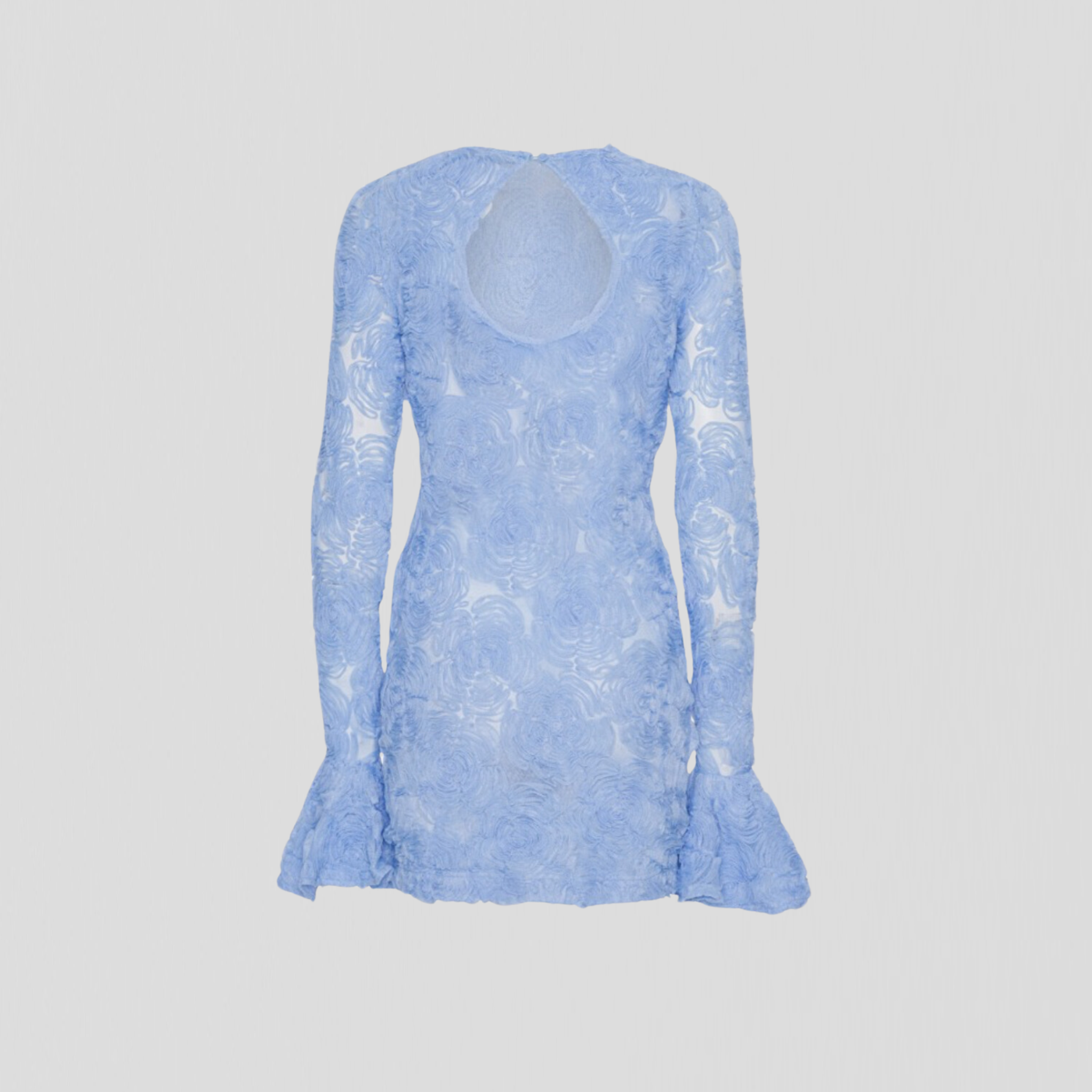 Rotate Flower Mesh Mini Dress Skyway