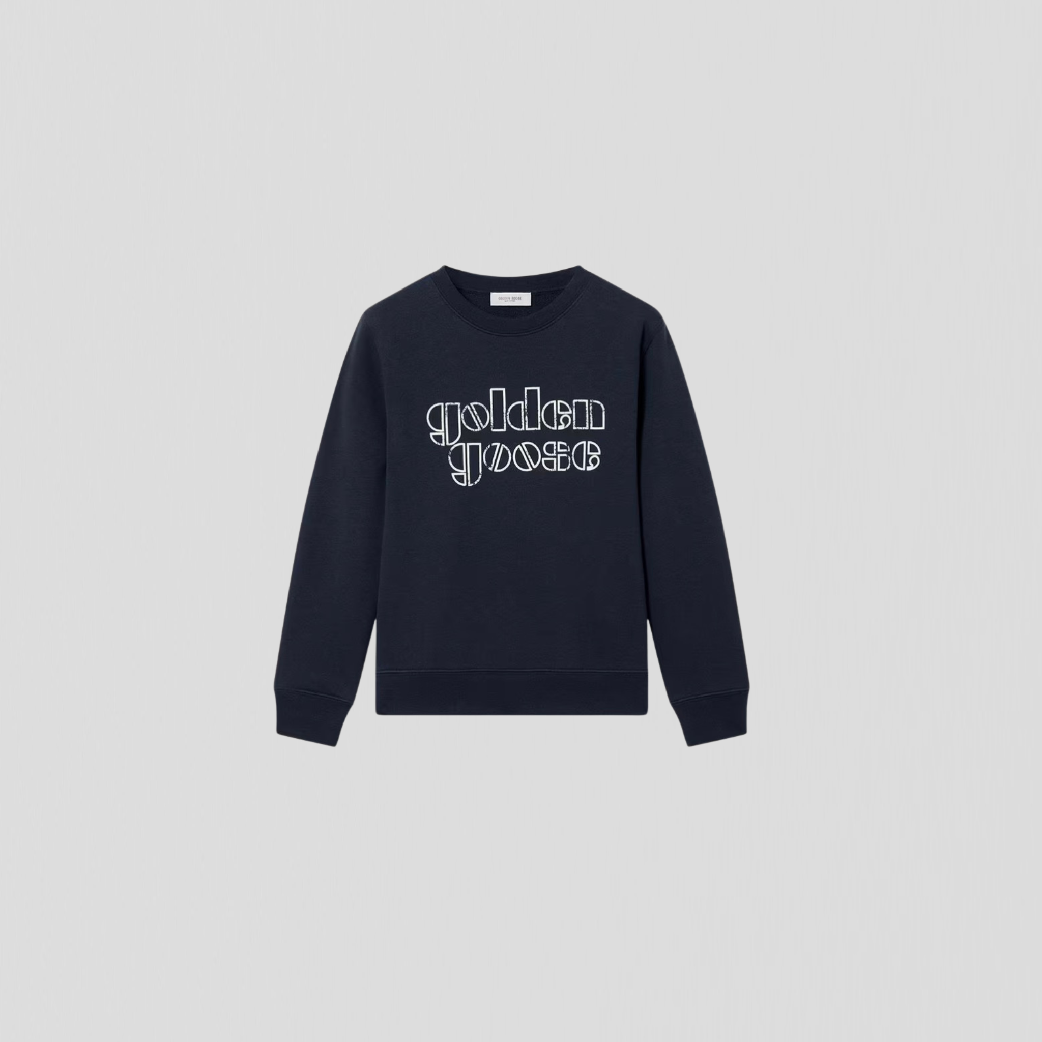 Golden Goose Journey Boy’s Crew Neck Sweatshirt With Logo Print Sky Captain