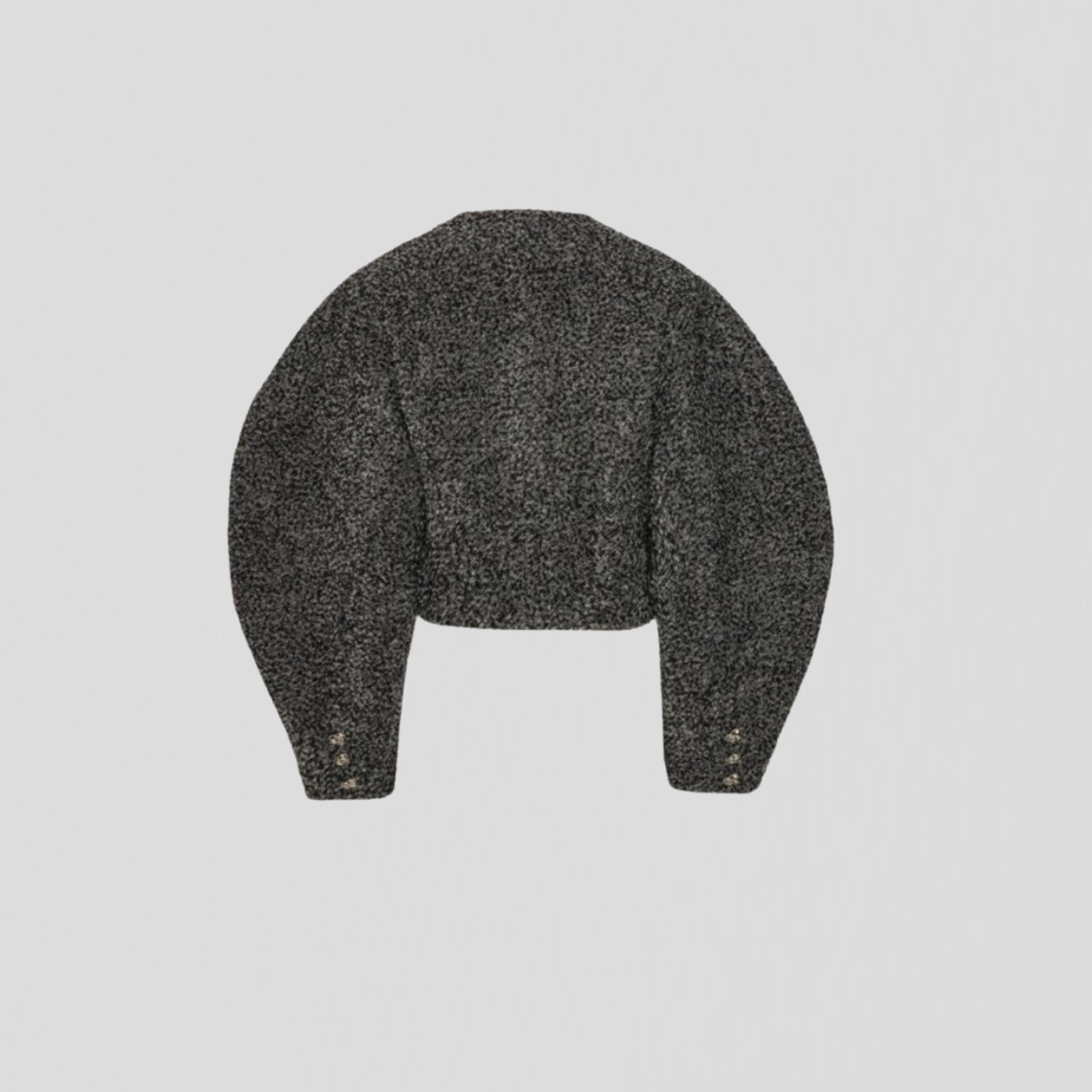 Rotate Boucle Short Jacket Gray Pinstripe