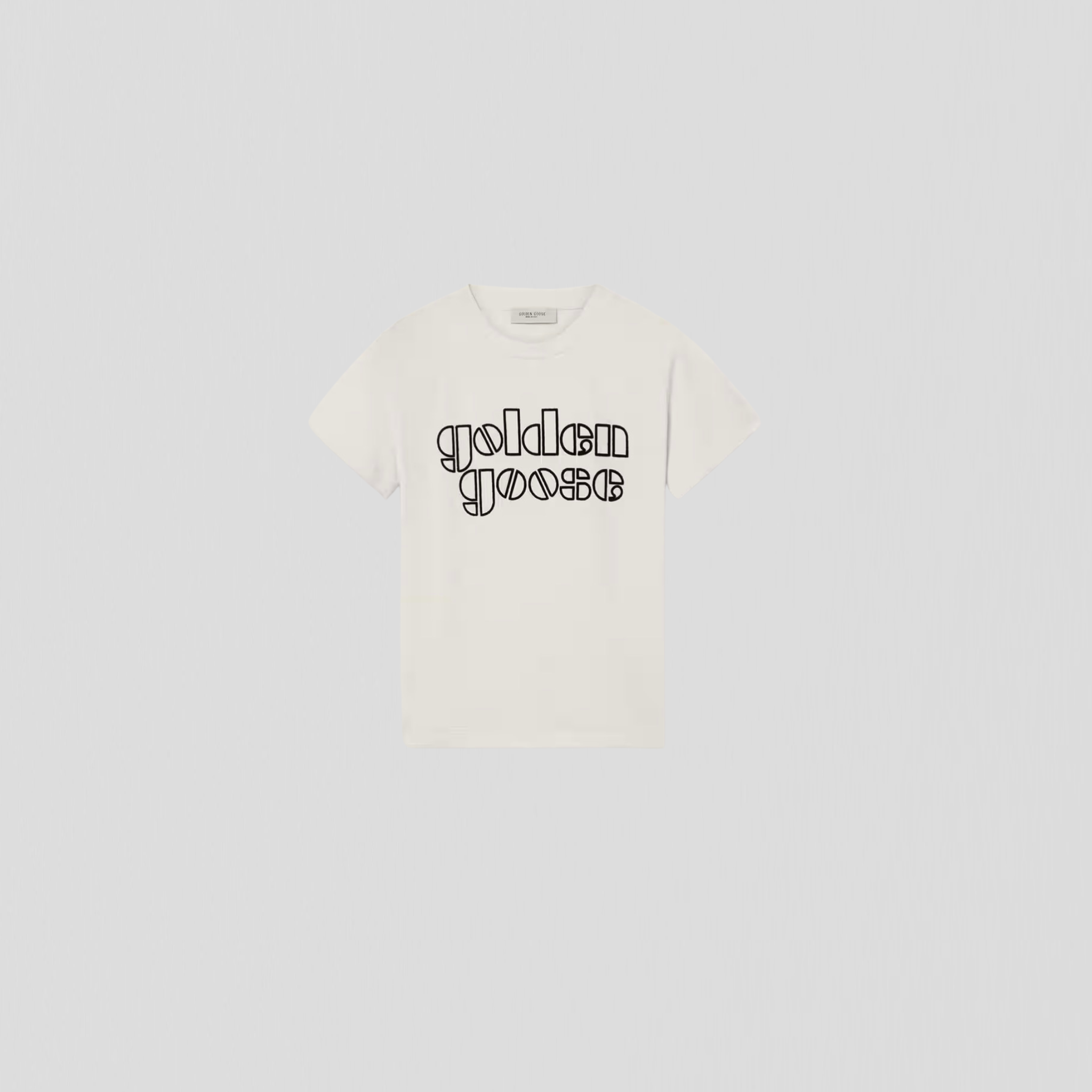 Golden Goose Journey Boy’s T-Shirt Logo Print Heritage White
