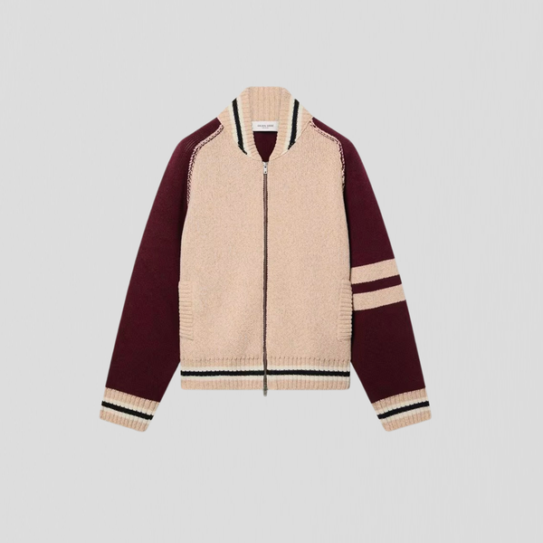 Golden Goose Journey Unisex Knit Jacket Bone White/ Port Royale