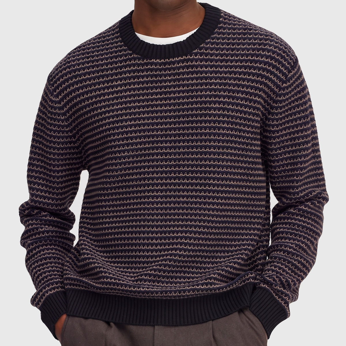 NN07 Russell Crew 60071 Sweater Navy Multi