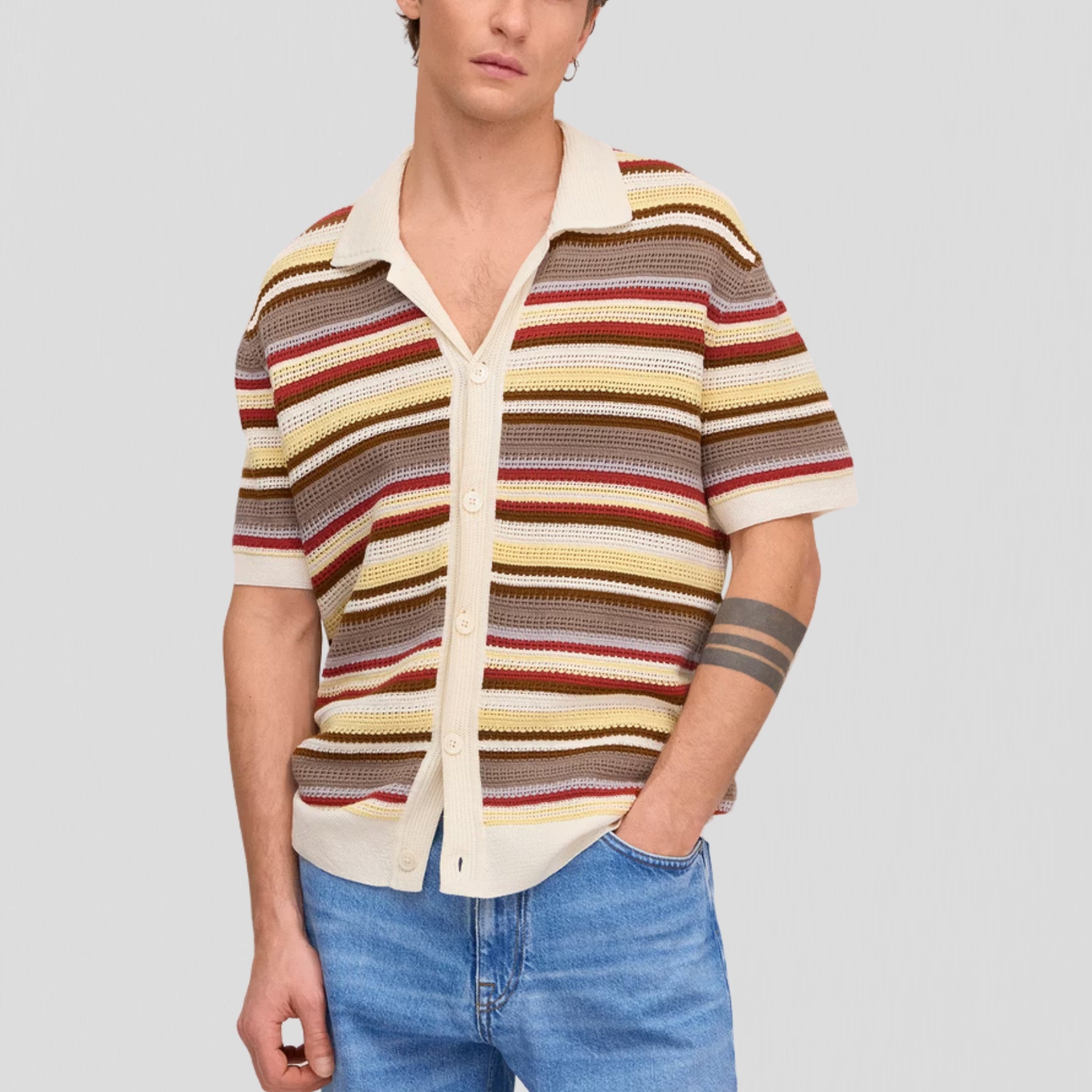 NN07 Lars Polo 60019 Cardigan Ivory