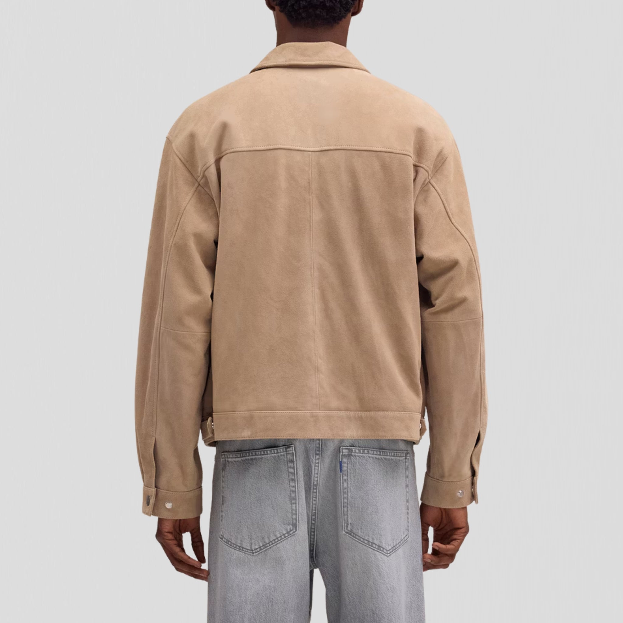 NN07 Petrus Suede 80030 Jacket Khaki Stone