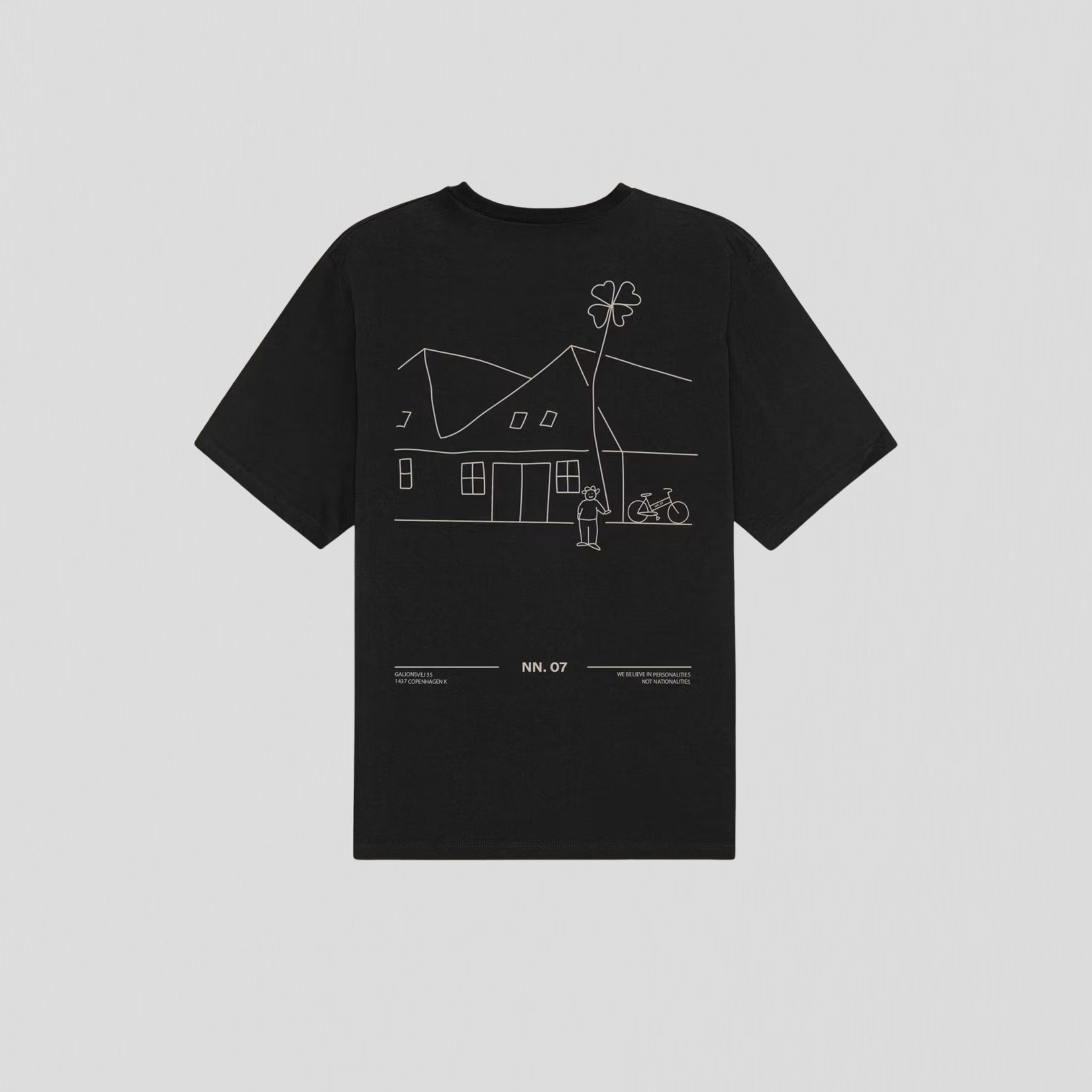 NN07 Jett SS PRINT 30026 T-Shirt Black