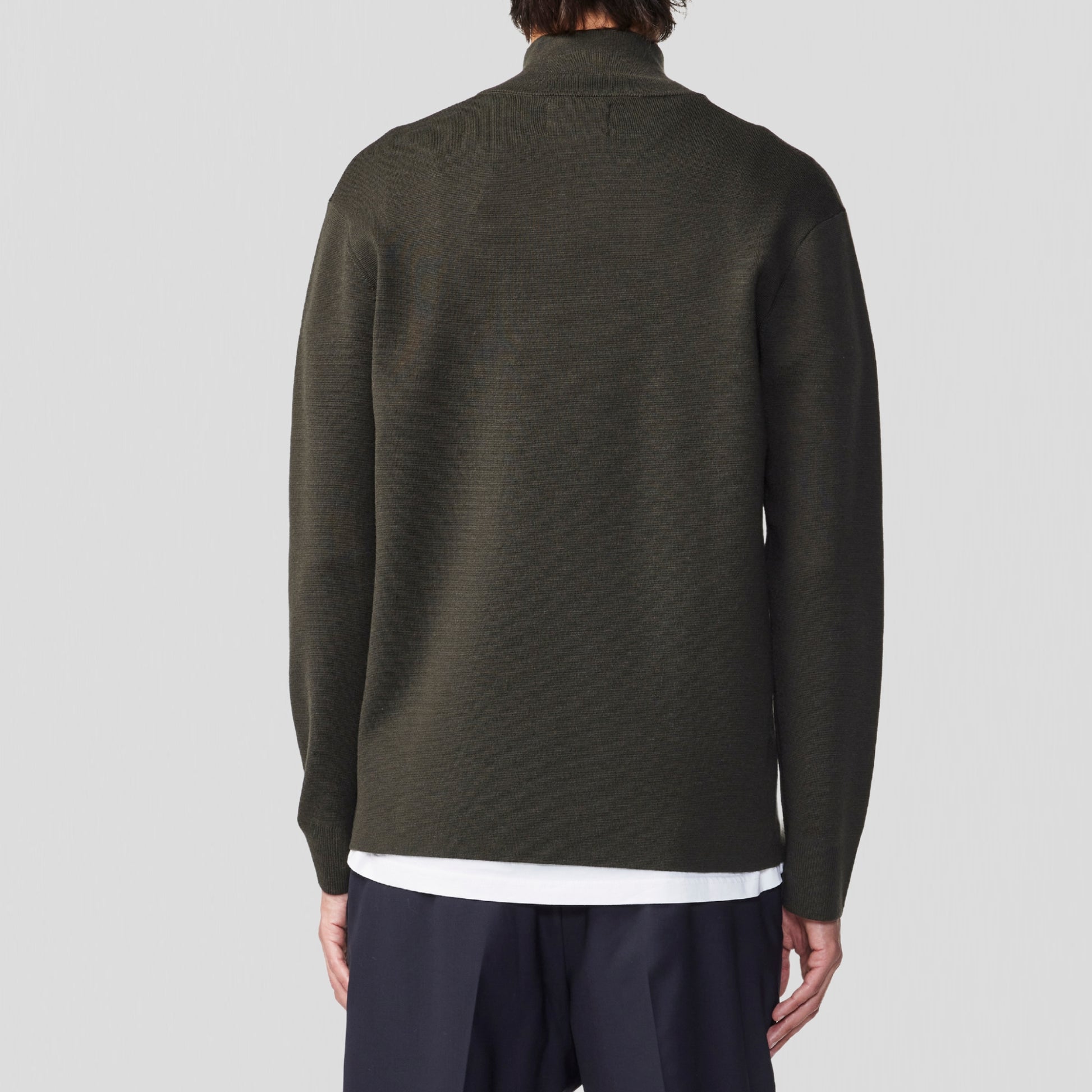 NN07 Harald Half Zip 6530 Sweater Dark Army