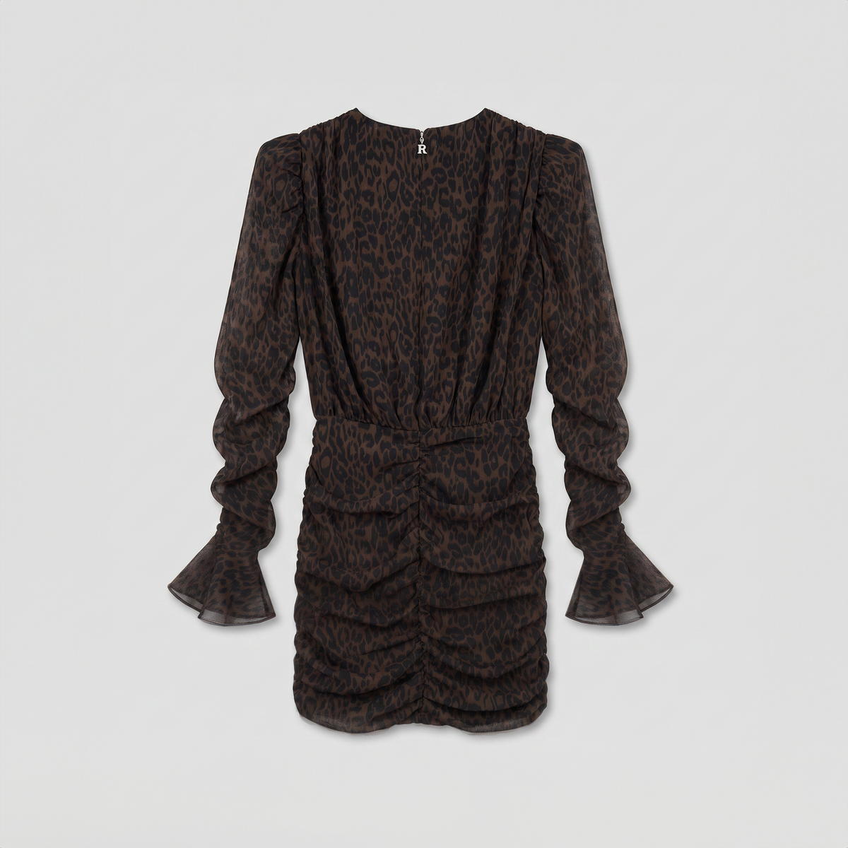 Rotate Ruched Flower Mini Dress Molé Comb.