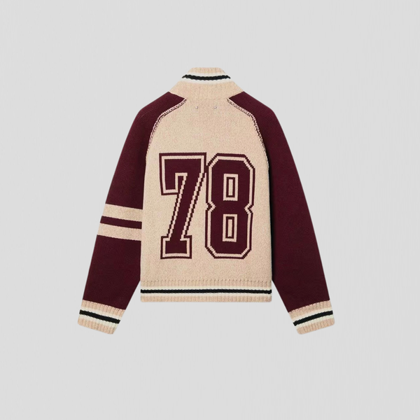 Golden Goose Journey Unisex Knit Jacket Bone White/ Port Royale