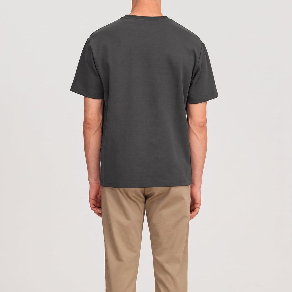 NN07 Nat SS Logo 3457 T-Shirt Charcoal Mist