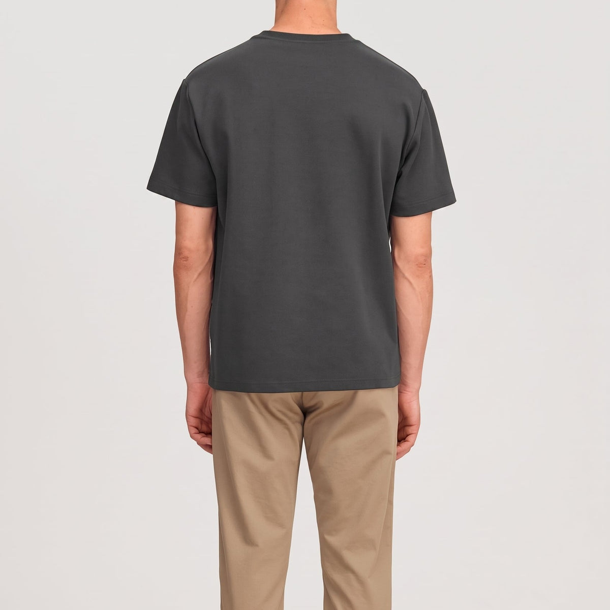 NN07 Nat SS Logo 3457 T-Shirt Charcoal Mist