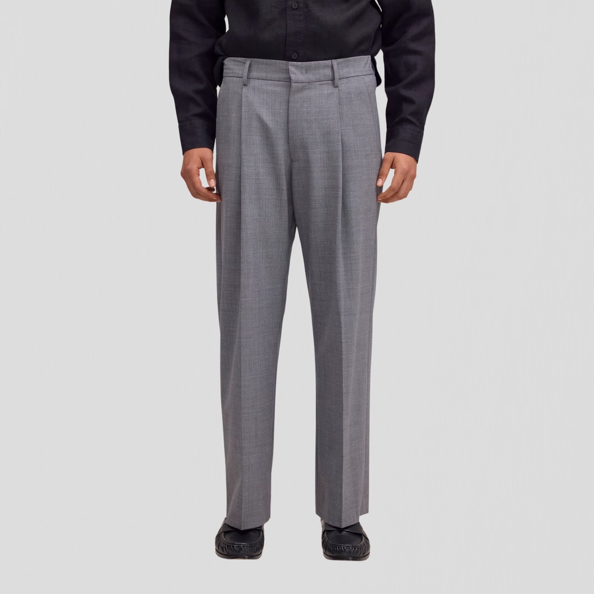 NN07 Kay 10037 Trousers Grey Melange