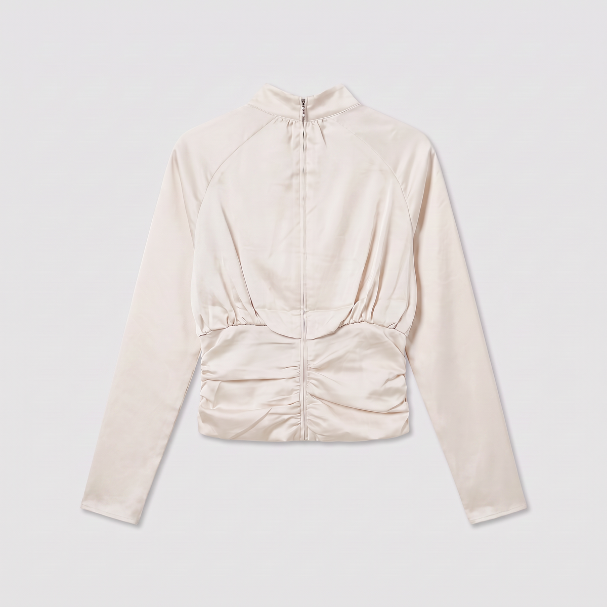 Rotate LS Ruched Top Turtledove