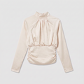 Rotate LS Ruched Top Turtledove