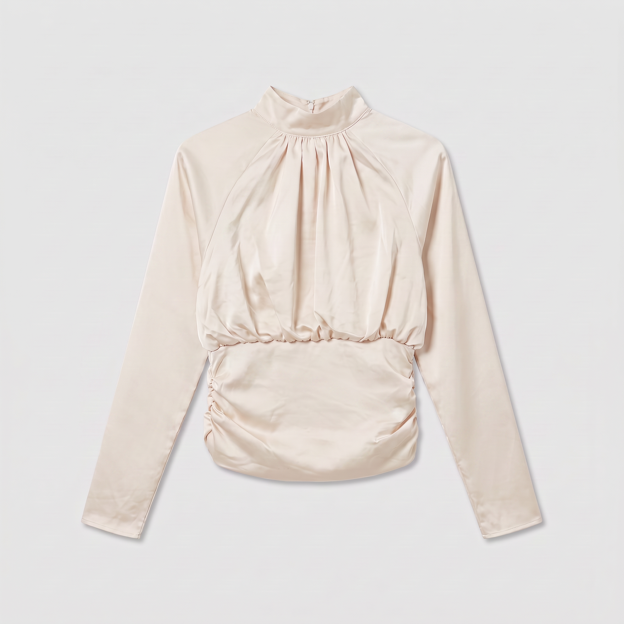 Rotate LS Ruched Top Turtledove