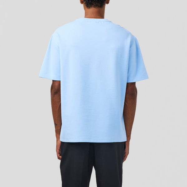 NN07 Nat 3457 Logo T-Shirt Stone Blue