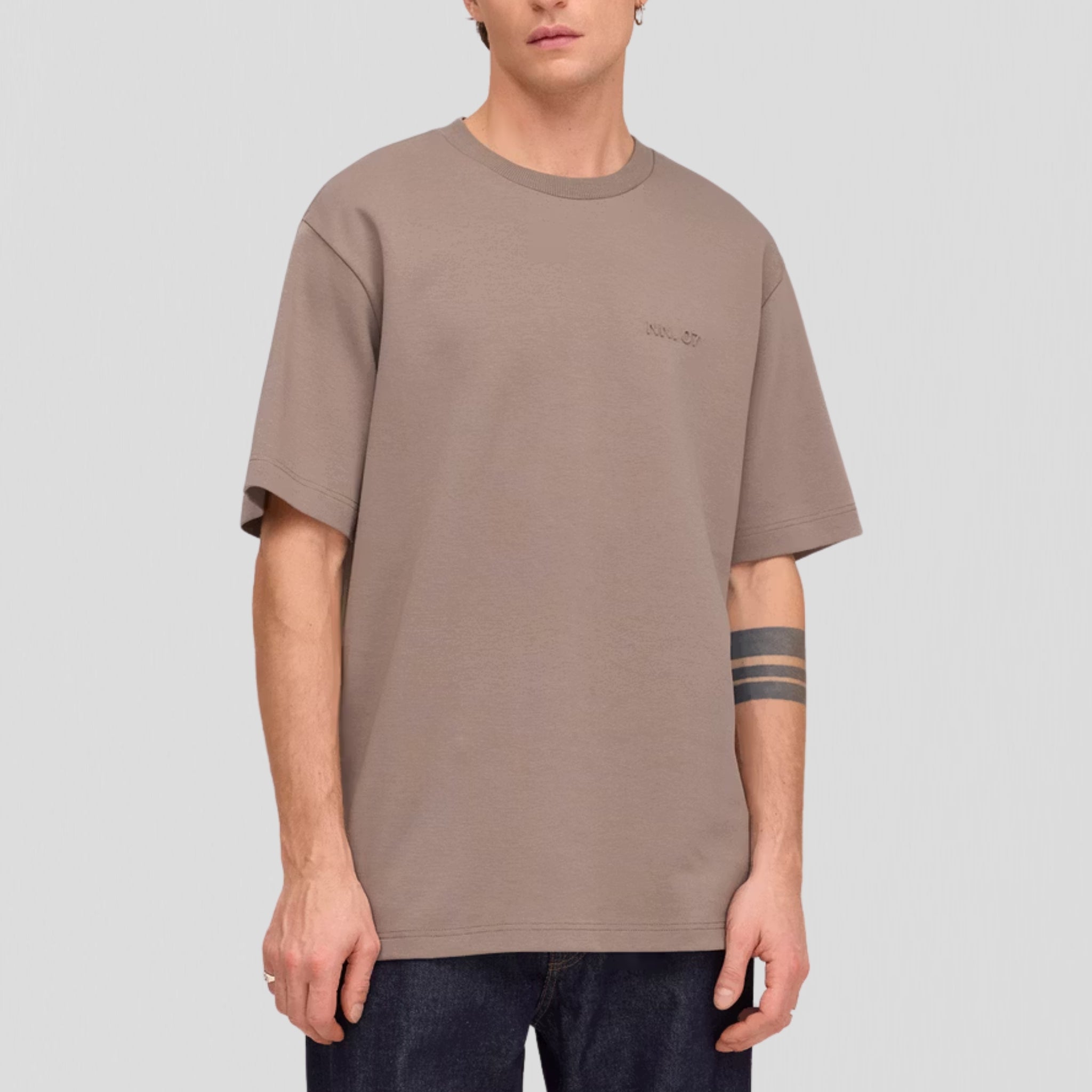 NN07 Nat 3457 Logo T-Shirt Clay Mirage