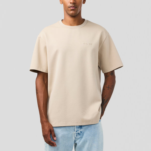 NN07 Nat 3457 Logo T-Shirt Ivory