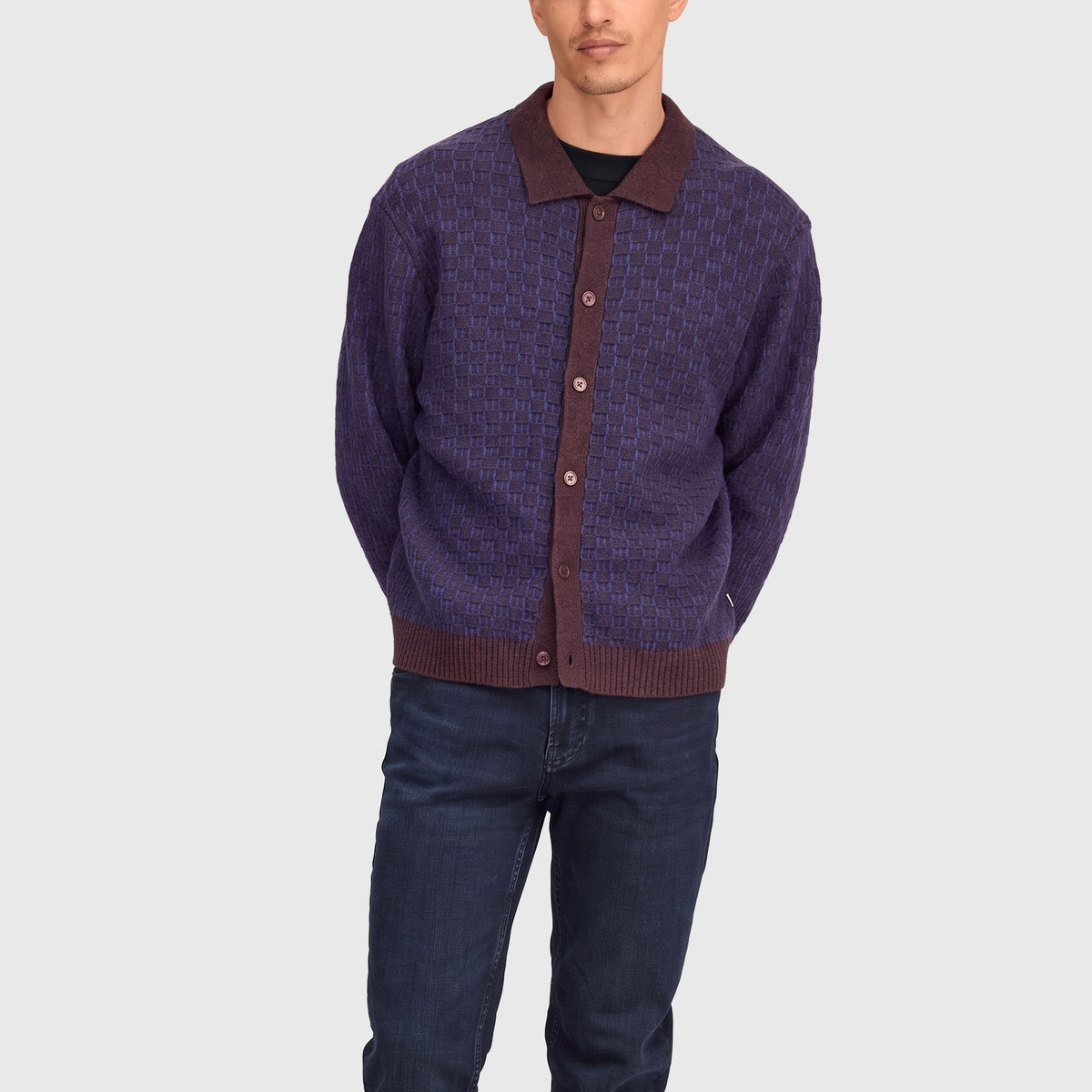 NN07 Thor Polo Cardigan 60004 Polo Deep Truffle