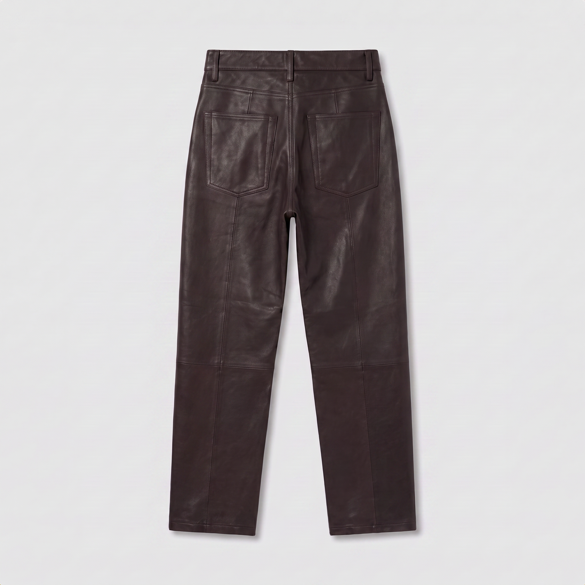 Enes Judith Trouser Vegetal Leather Dark Brown