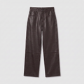 Enes Judith Trouser Vegetal Leather Dark Brown