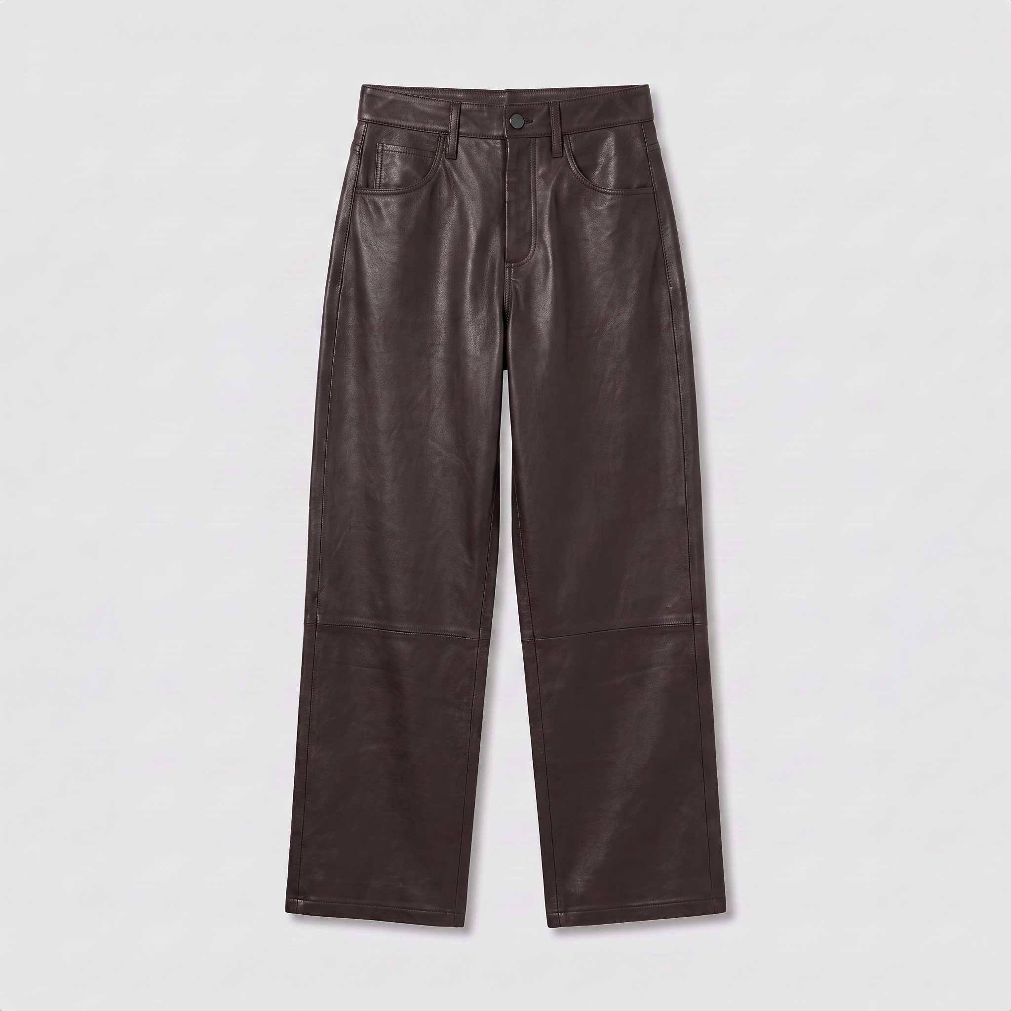 Enes Judith Trouser Vegetal Leather Dark Brown