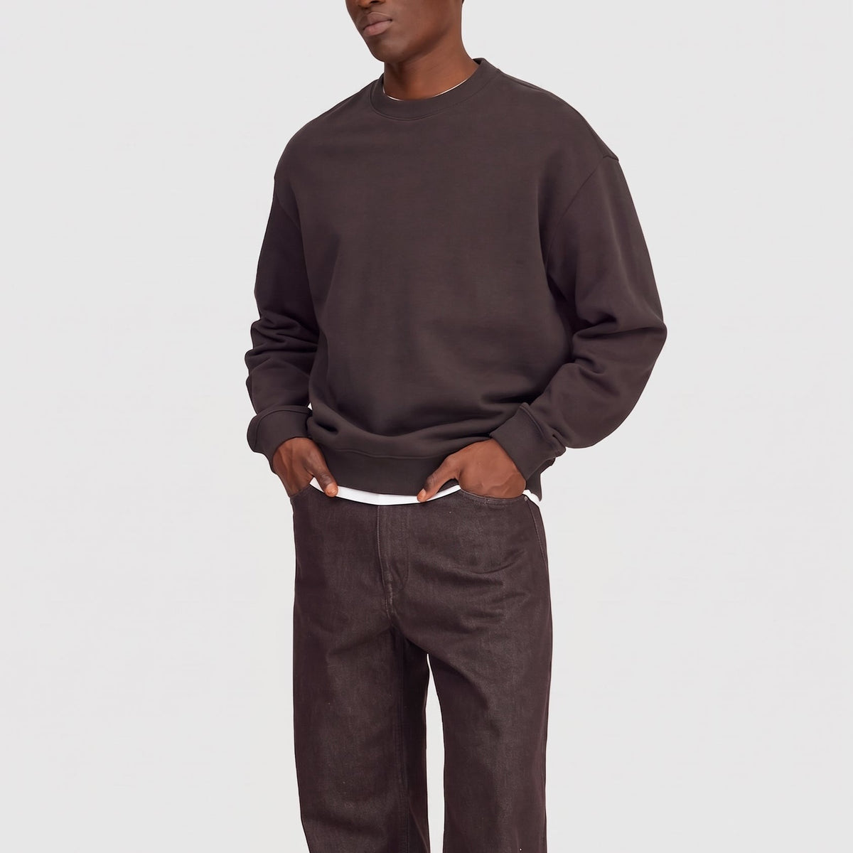 NN07 David Crew 3014 Sweater Dusky Port