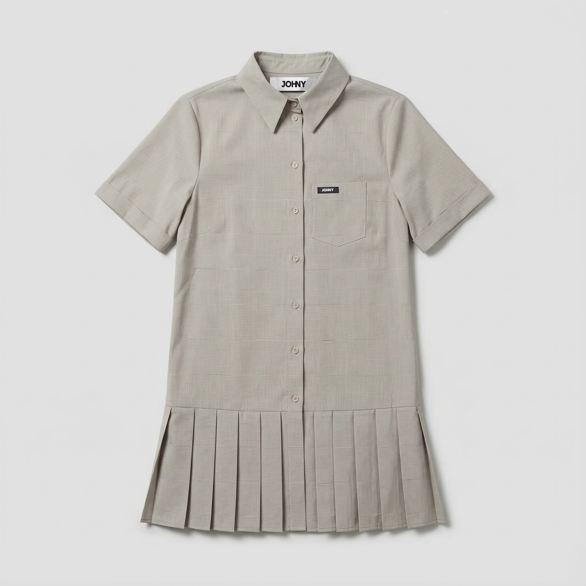 Johny Nika Dress Beige Check