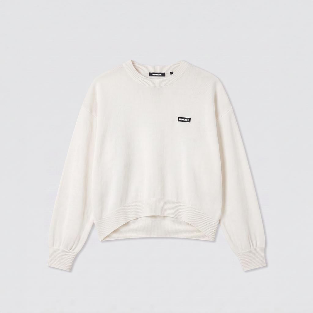Rotate Oversized Knit Pullover Egret