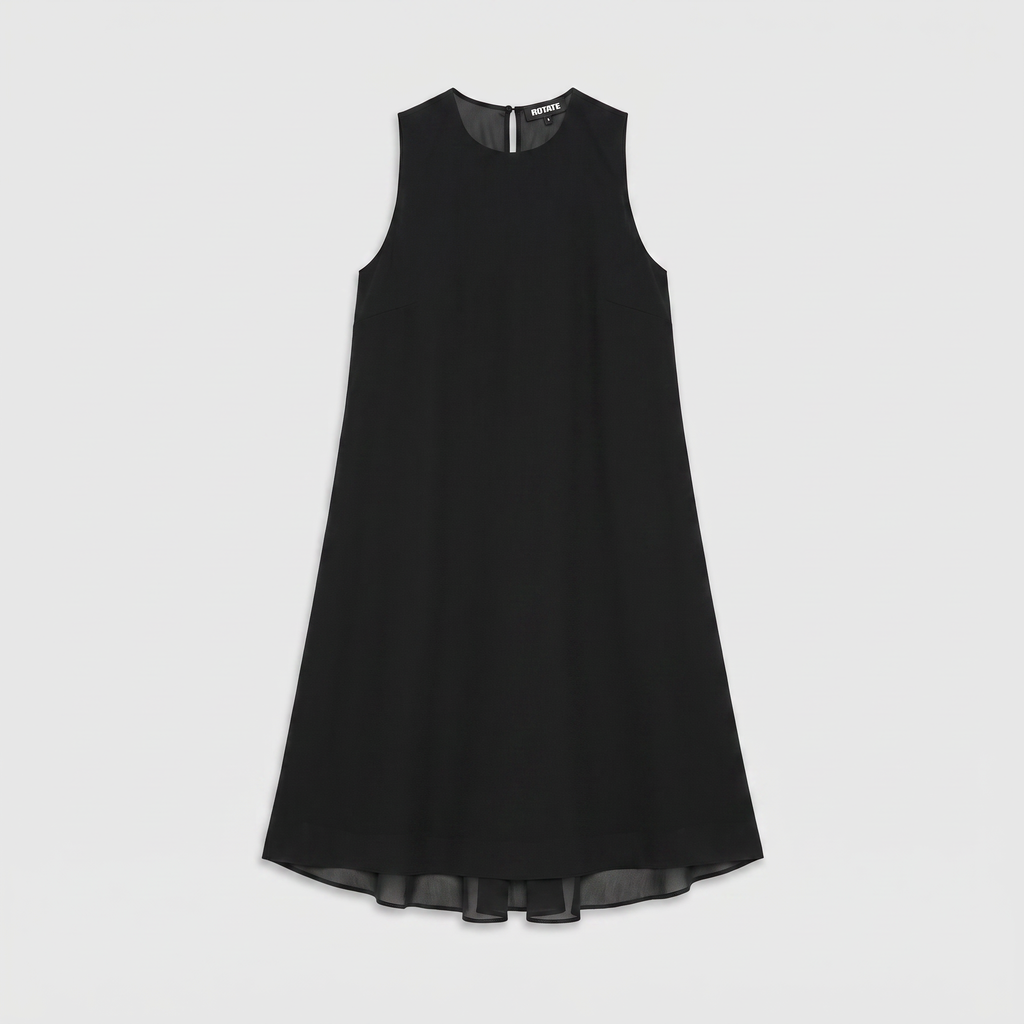 Rotate Crepe Mini A-Line Dress Black
