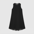 Rotate Crepe Mini A-Line Dress Black