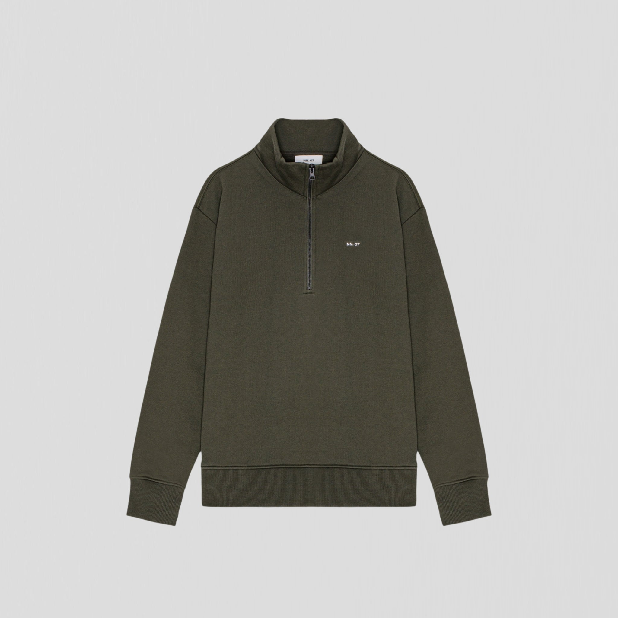 NN07 Briggs Half Zip 3504 Sweater Dark Army