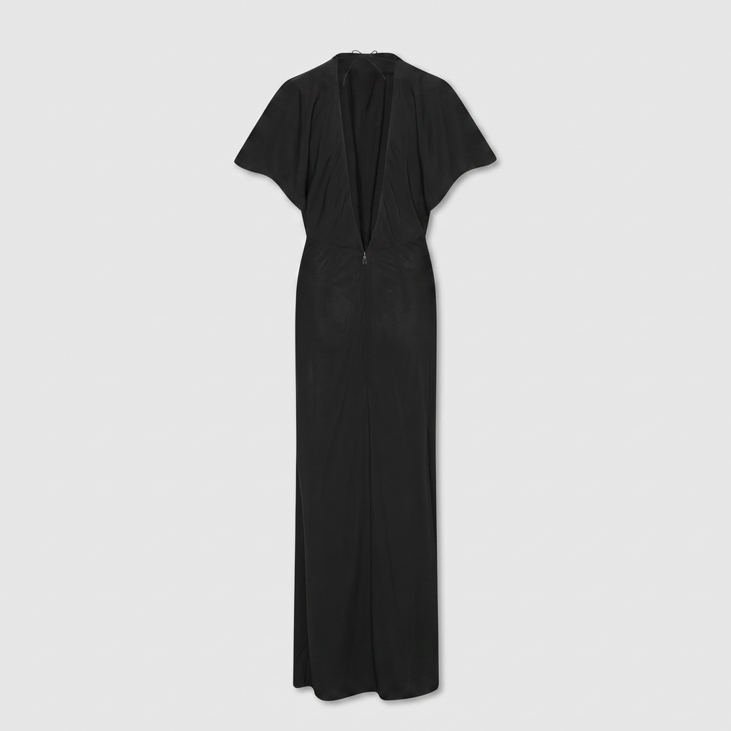 Rotate Maxi Slit Dress Black