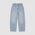 Rotate Cocoon Denim Trousers Light Blue Denim