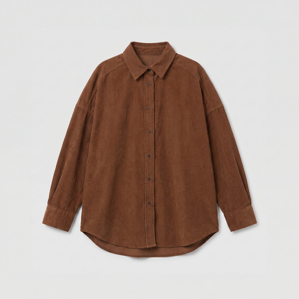 Lois Jeans Ross Corduroy Shirt Caramel Cafe