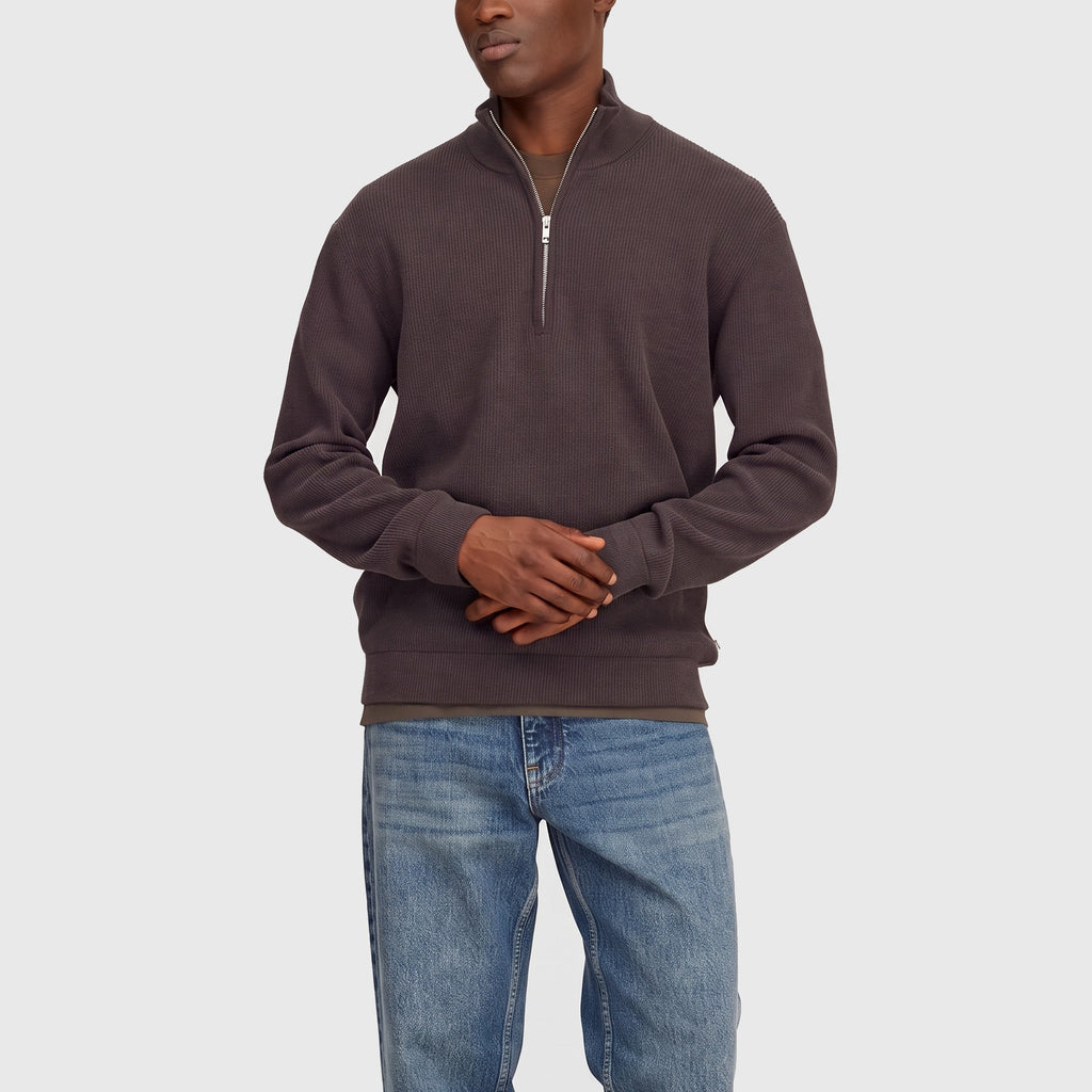 NN07 Danny Half Zip 6429 Sweater Deep Truffle