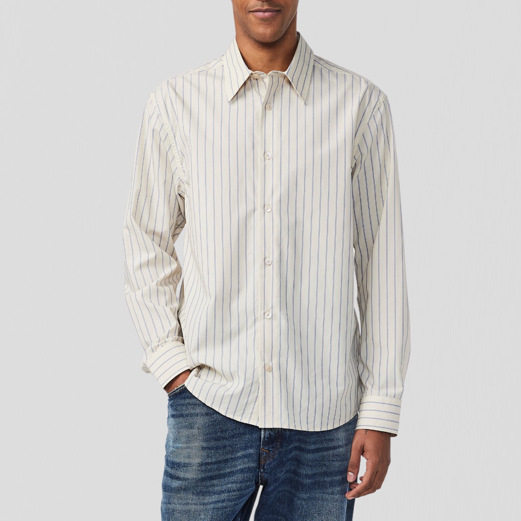 NN07 Quinsy 5322 Shirt Khaki Stripe