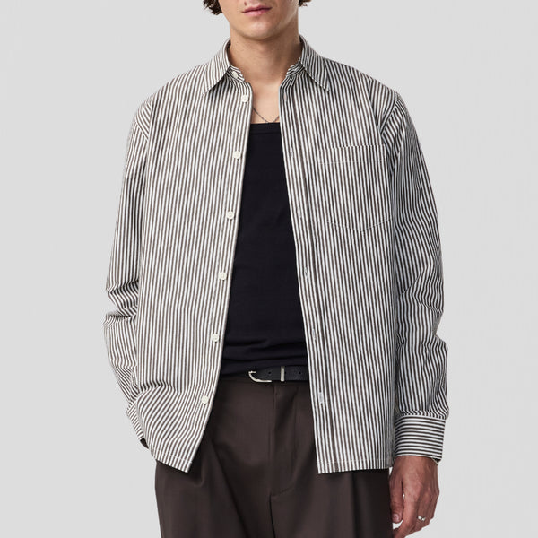 NN07 Colby BD 5910 Shirt Brown Stripe