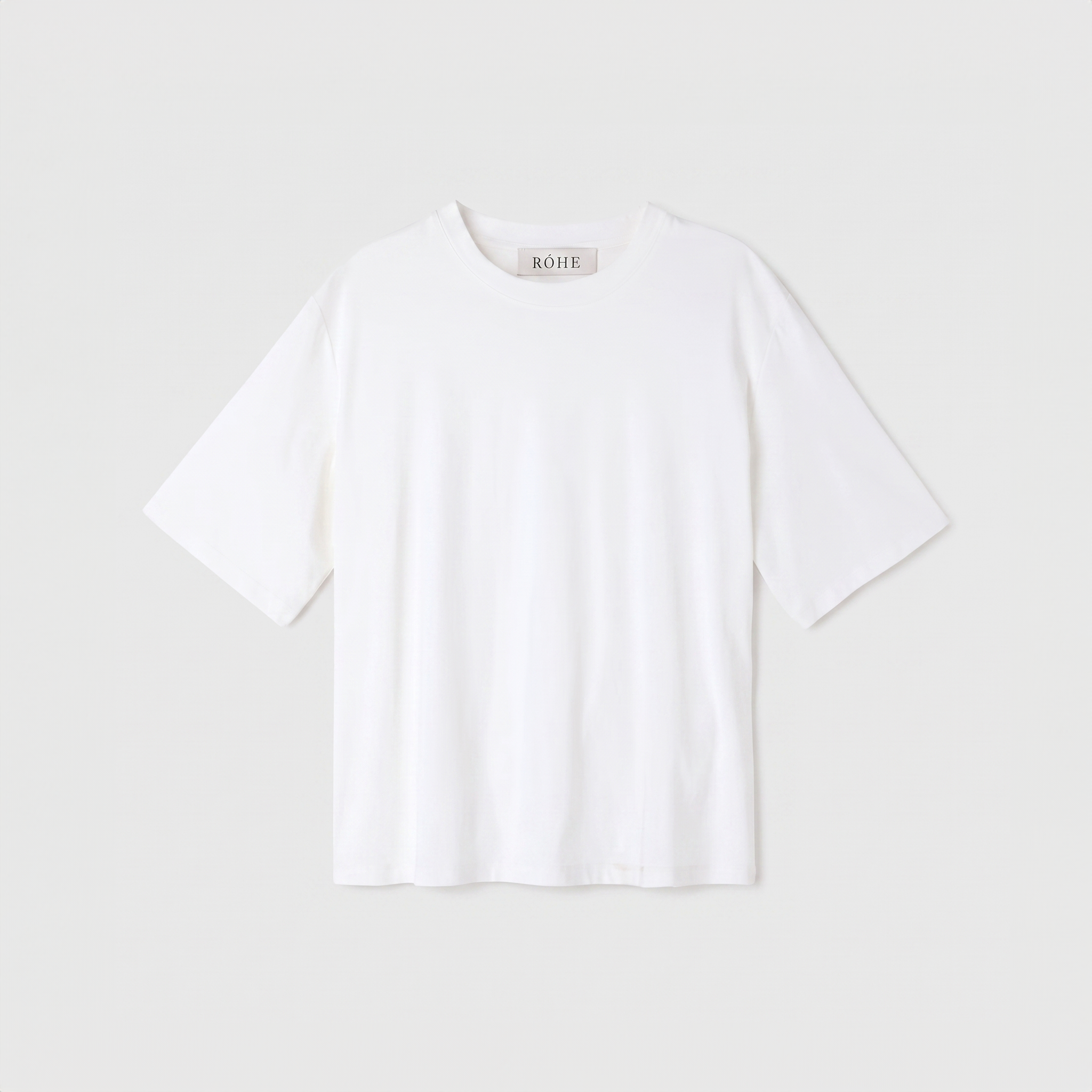 Róhe Oversized Cotton Silk T-Shirt Off White