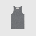 Róhe Merino Scoop Neck Top Mid Grey Melange