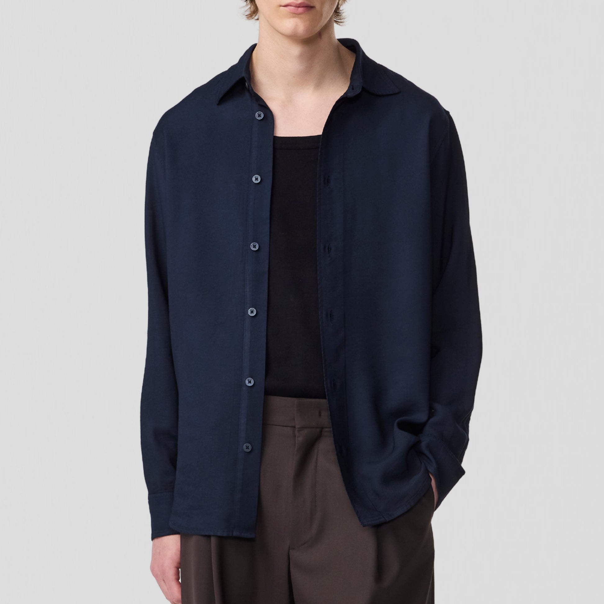 NN07 Colby 5027 Shirt Navy Blue