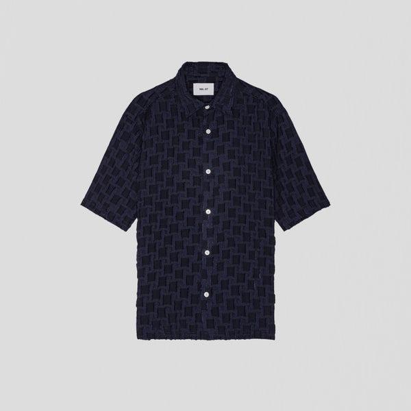 NN07 Freddy SS 5025 NO PKT Shirt Navy Blue