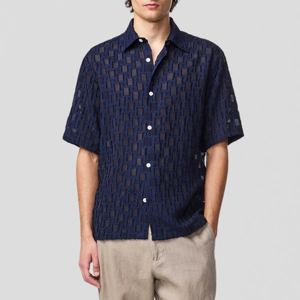 NN07 Freddy SS 5025 NO PKT Shirt Navy Blue