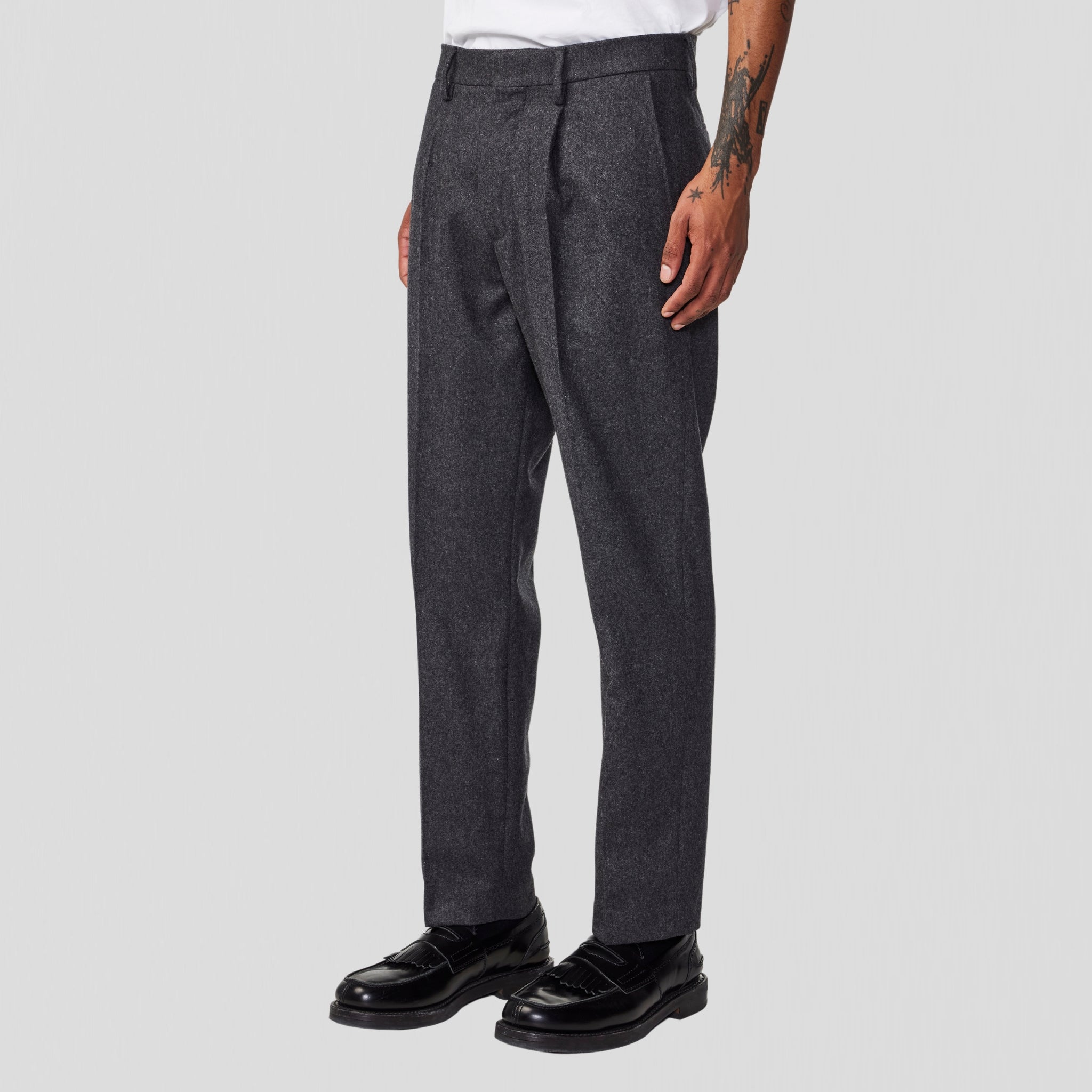 NN07 Bill 1630 Trousers Antracite Grey Melange