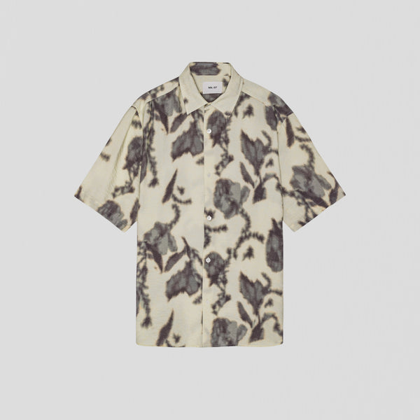 NN07 Freddy SS 5971 NO PKT Shirt Ecru Print