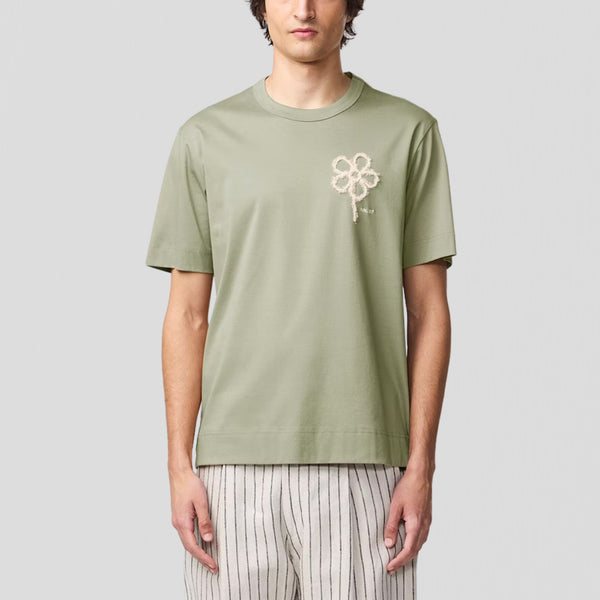 NN07 Pedro EMB SS 3525 T-Shirt Sage Green