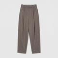 Róhe Daria Single Pleat Tapered Trousers Earth Slub
